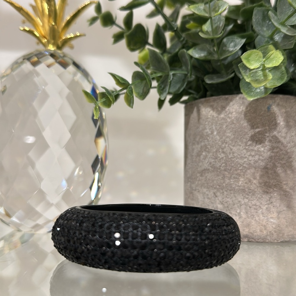 Black Rhinestone Bangle - Picture 3 of 6